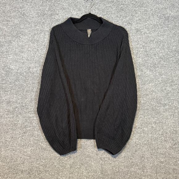 Rhone Sweater Womens Large Black Balloon Sleeve Oversized Bohemian Pullover - Picture 4 of 7